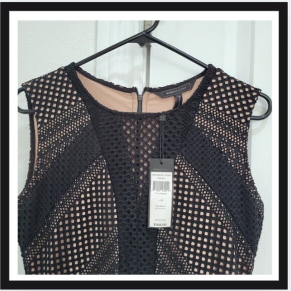 NWT BCBGMAXAZRIA Dalina Lace Peplum Top - Picture 4 of 5